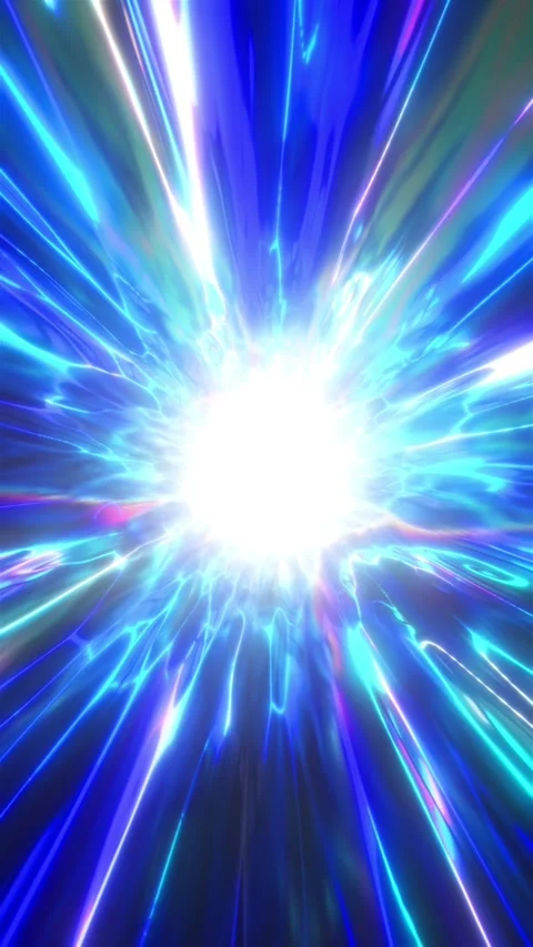 Abstract speed Tunnel. 3D animation of a flight through a bright space tunnel. Stock Footage 305917566