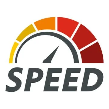 Abstract speedometer logo, flat style Stock Illustration