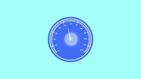 Abstract speedometer measuring increasing speed motion graphics animation, .. Stock Footage 339751611