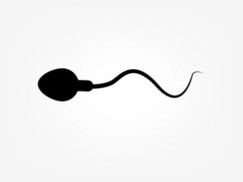 Abstract sperm icon, sperm icon and sperm vector that runs towards the egg. O Ilustración de archivo