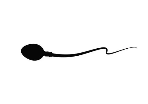 Abstract sperm icon, sperm icon and sperm vector that runs towards the egg. O Ilustración de archivo