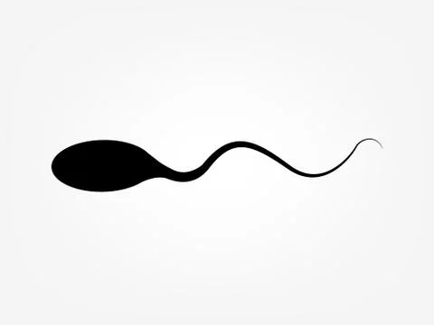 Abstract sperm icon, sperm icon and sperm vector that runs towards the egg Ilustración de archivo