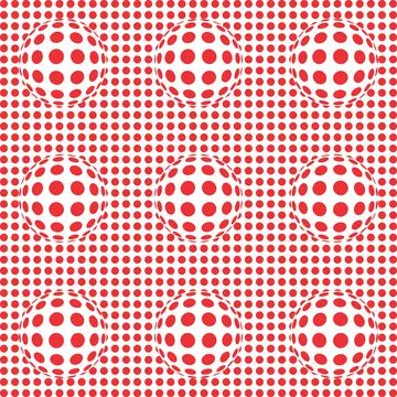 Abstract sphere 3d illusion vector pattern with fisheye 3D effect Stock Illustration