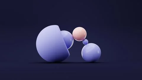 Abstract Sphere Background. 3d Geometric Shape Illustration Stock Photos