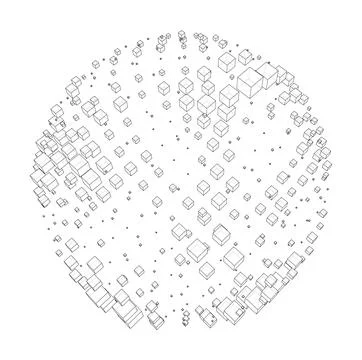 Abstract sphere background Stock Illustration