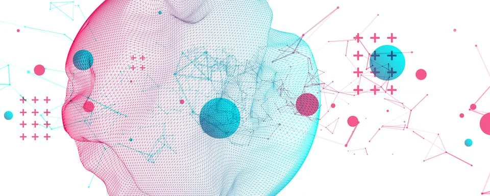 Abstract sphere background with plexus effect. 3D surface. Stock Illustration