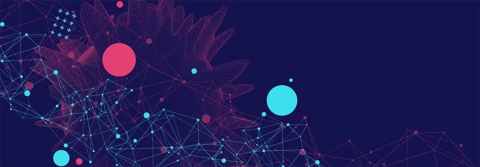 Abstract sphere background with plexus effect. 3D surface. Stock Illustration