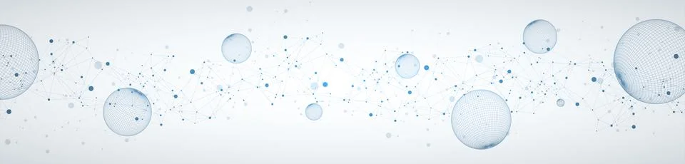 Abstract sphere background with plexus effect. 3D surface. Vector illustratio イラスト素材