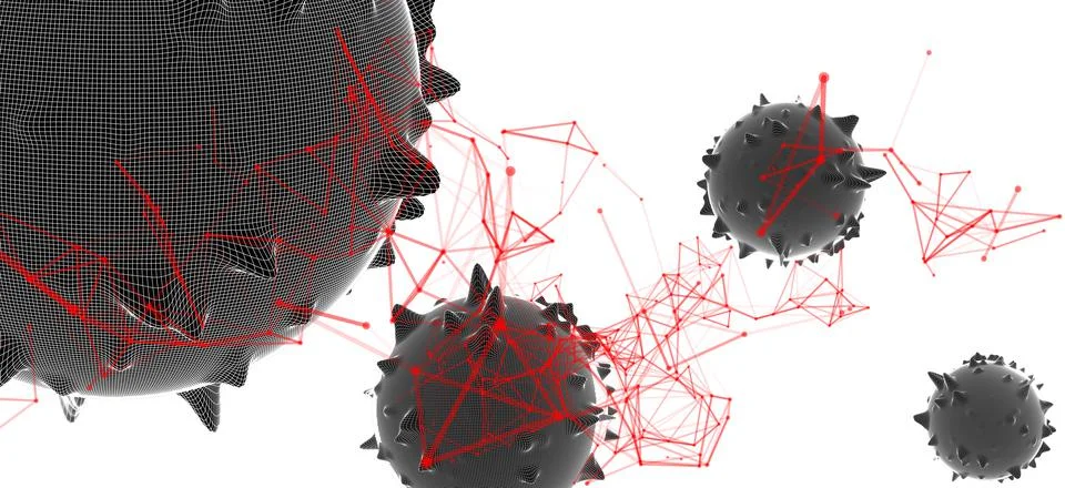 Abstract sphere background with waves. 3D surface. Stock Illustration