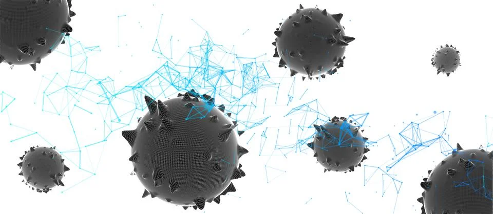 Abstract sphere background with waves. 3D surface. Stock Illustration