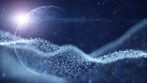 Abstract sphere with binary data cyberspace Stock Footage 142763292