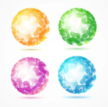 Abstract Sphere Colorful Set. Vector Stock Illustration