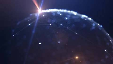Abstract sphere from connected plexus. Stock Footage 255627234