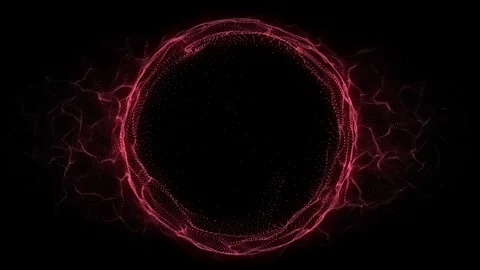 Abstract sphere with connecting dots. Wireframe technology sphere of particles. Stock Footage 271455915