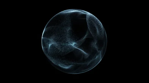 Abstract sphere, consisting of points. Futuristic technology space style. A.. Stock Footage 323400492