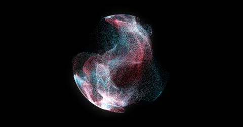 Abstract sphere, consisting of points. Futuristic technology space style. Stock Illustration