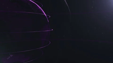 Abstract sphere. Cropped. Connected violetdots with lines. Globalization Stock Footage 105216460