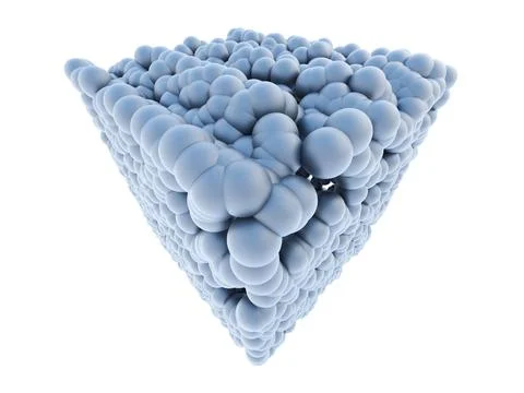 Abstract sphere cube in white space background 3d render illustration 스톡 일러스트