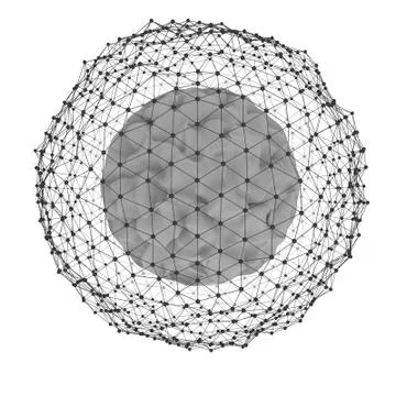 Abstract sphere with dots Stock-Illustration