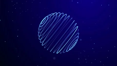 Abstract sphere from dots. Technological background.  virtual reality. Stock Footage 219317599