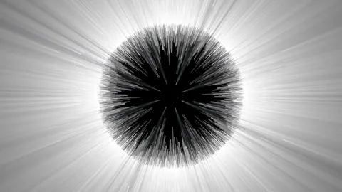Abstract sphere with fast movement in a circle in gray shades. Stock Footage 310856276