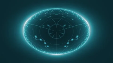 Abstract Sphere with  Futuristic Design Stock Footage 289124209
