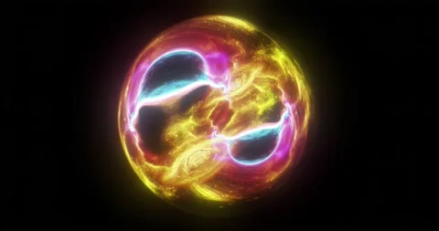 Abstract sphere with glowing luminous swirling energy in motion. Stock Footage 168916154