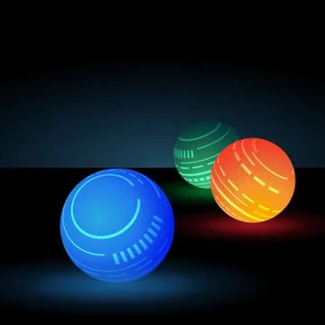 Abstract sphere. Glowing orb Glossy colorful abstract sphere. Technology sphe イラスト素材