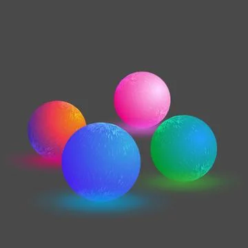 Abstract sphere. Glowing orb Glossy colorful abstract sphere. Technology sphe Stock Illustration