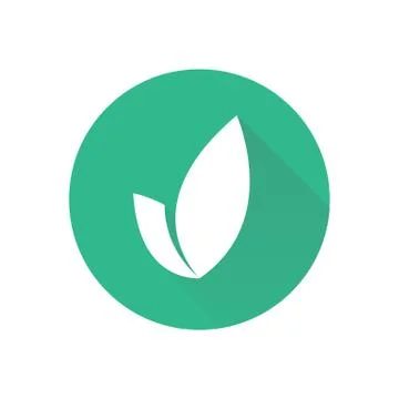 Abstract sphere green leaf logo. Stock Illustration