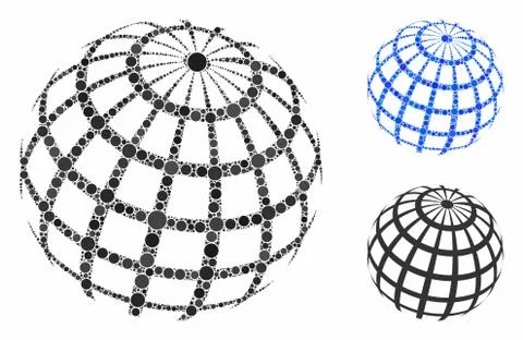 Abstract sphere grid Composition Icon of Circles イラスト素材