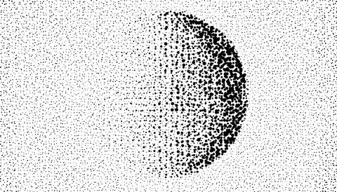 Abstract Sphere Halftone Dot Pattern Stock Illustration