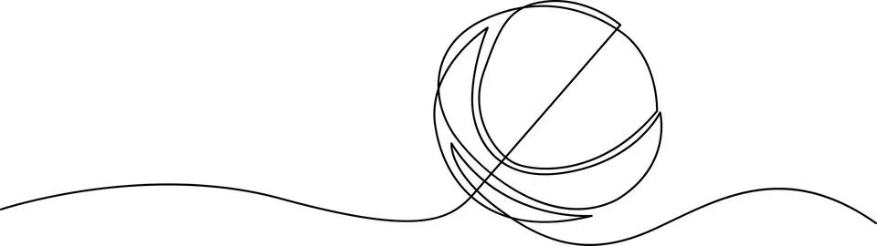 Abstract sphere with intersecting curves and wavy line Vector 스톡 일러스트