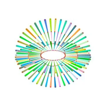 Abstract sphere from lines and dots. Stock Illustration