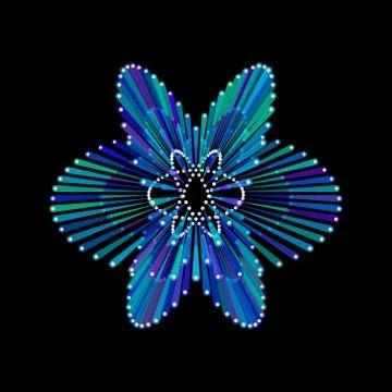 Abstract sphere from lines and dots.Vector colorful illustration. Иллюстрация