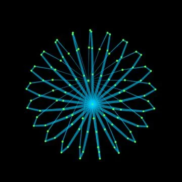 Abstract sphere from lines and dots.Vector illustration. 库存插图