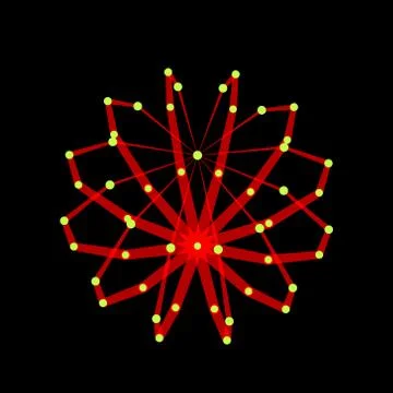 Abstract sphere from lines and dots.Vector illustration. 스톡 일러스트