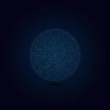 Abstract sphere of luminous points. Stock Illustration