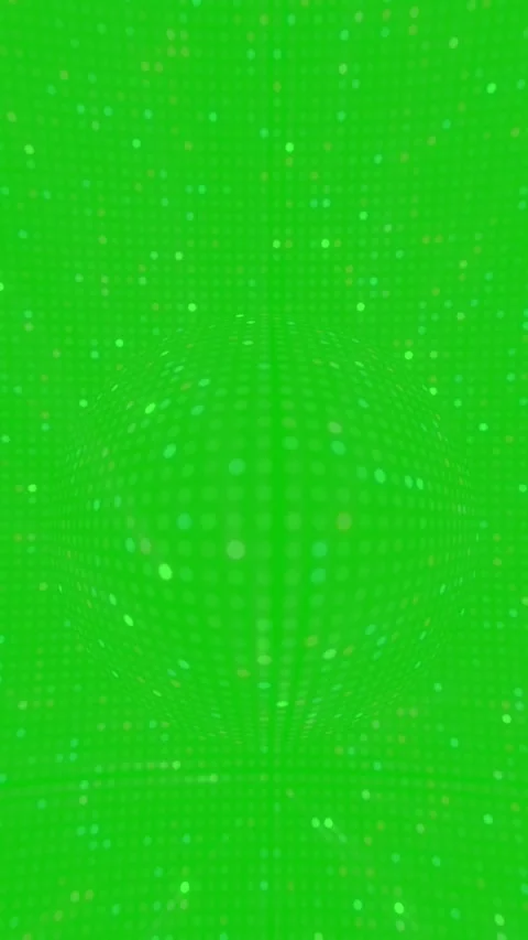 Abstract sphere made of glowing dots on a green screen background Stock Footage 339117190