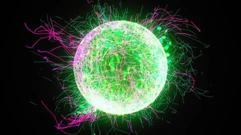 Abstract Sphere made of lines Stock Illustration