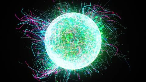 Abstract Sphere made of lines Stock Illustration