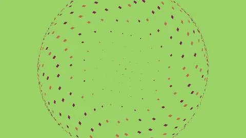 Abstract sphere made of small colorful diamond shapes Stock Illustration