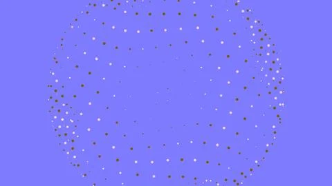 Abstract sphere made of small colorful dots on purple Stock Illustration