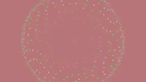 Abstract sphere made of small green and blue dots 스톡 일러스트