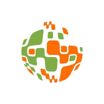 Abstract sphere molecules design. Vector illustration. Group of atoms for che Stock Illustration