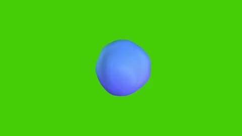 Abstract sphere moves smoothly and chaotically on green isolated background Stock Footage 313589601