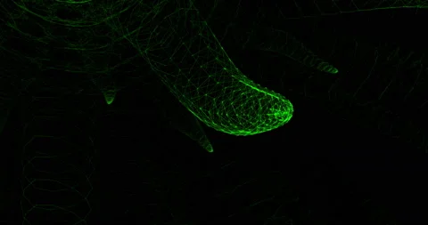 Abstract sphere moving on black background Stock Footage 128251492