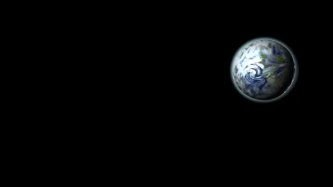 Abstract sphere planet texture moving black background 3d animation Stock Footage 251148159