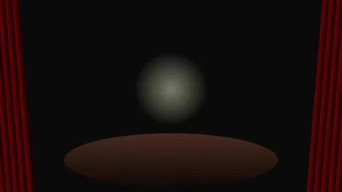 Abstract Sphere on Platform with Red Curtains 動画素材 344207499