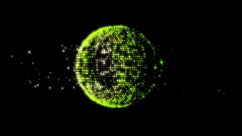 Abstract sphere on a purple on black background Stock Footage 242578106